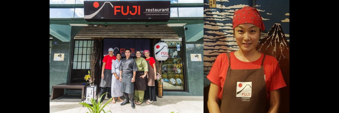 L'équipe du restaurant Fuji à Tahiti