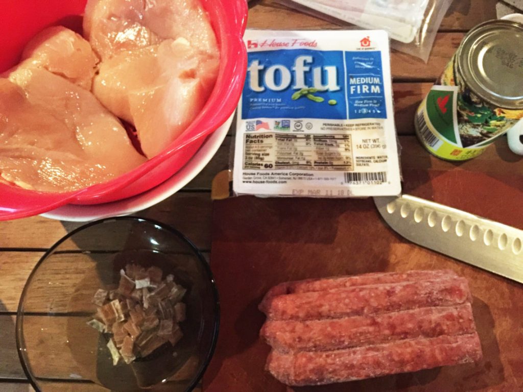 2-tofu poisson poulet