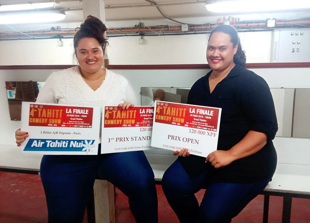 Yepo et Maud, deux humoristes polynésiennes