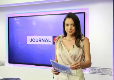 Athéna Millecam, journaliste à TNTV en Polynésie française