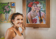 Mélanie Shook Dupré, peintre à Huahine