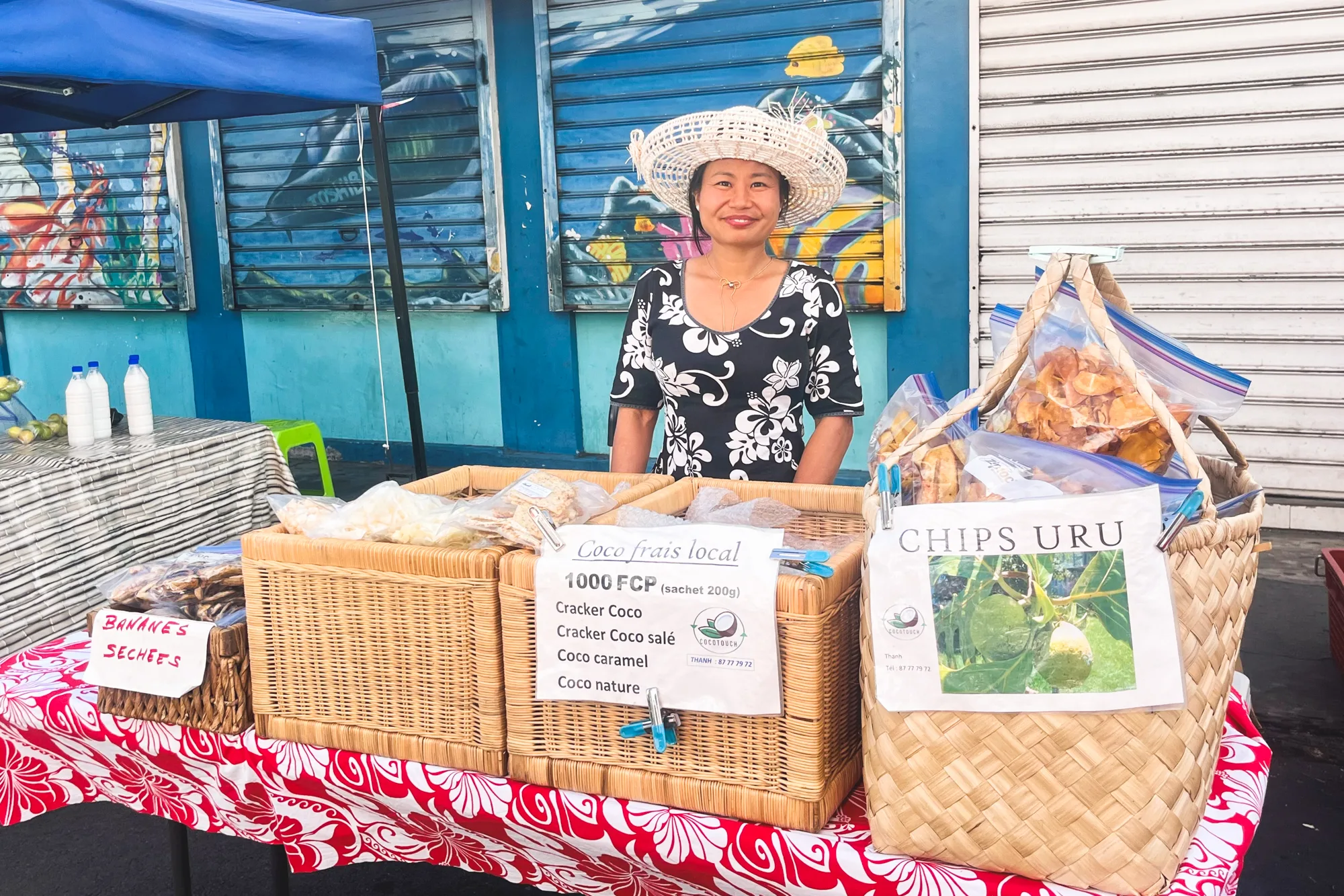 En Polynésie française, Than Do a créé sa marque CocoTouch et vend ses produits à base de coco et de légumes locaux.