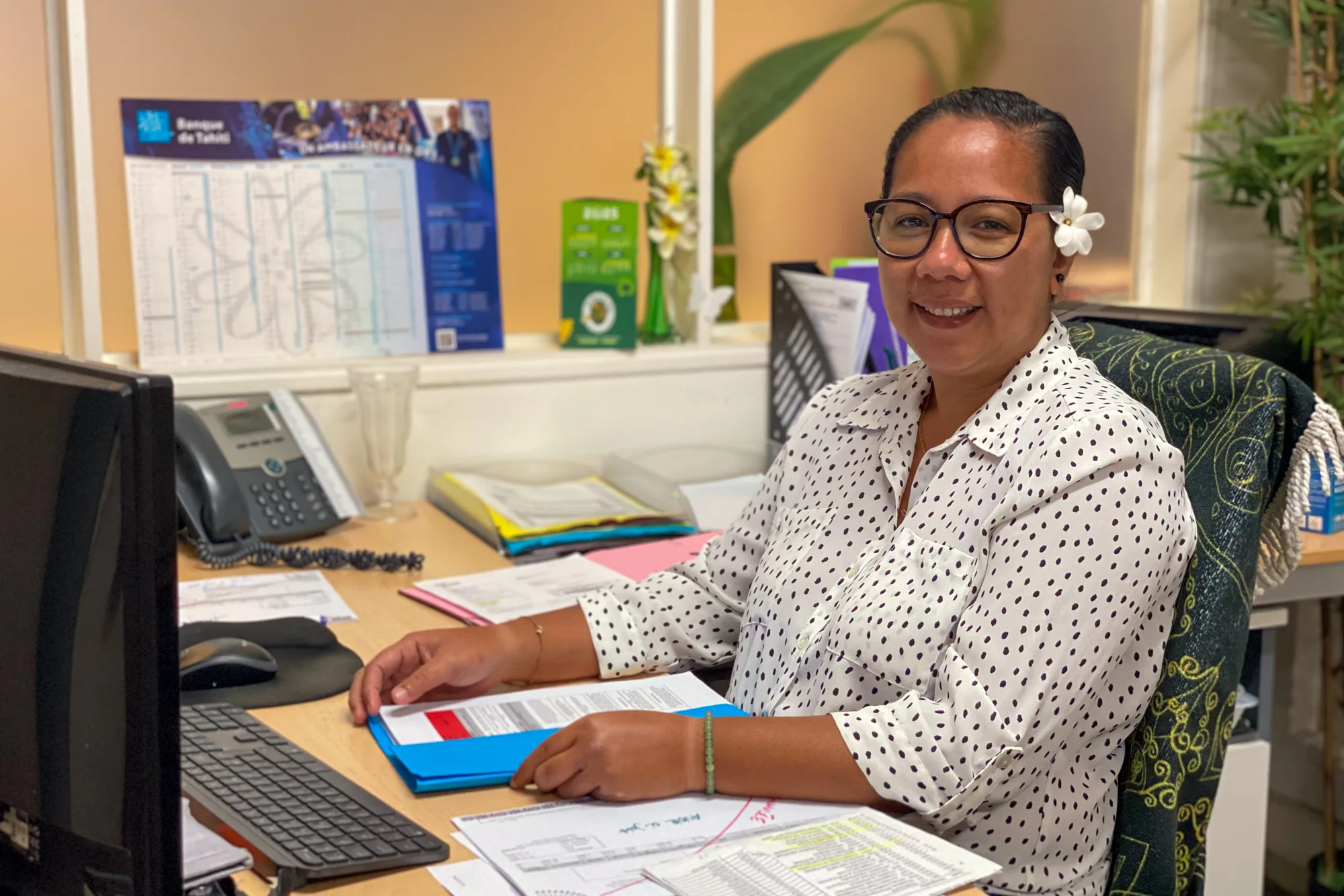 Temarii Ueva, secrétaire comptable au Centre de Gestion et de Formation de la Polynésie française