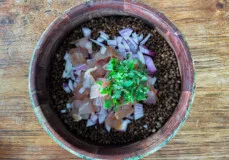 Salade lentilles vertes et poisson fumé Recette Femmes de Polynésie