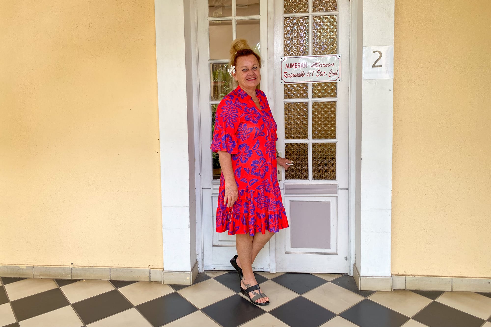 Mareva Aumeran, responsable du service de l'Etat civil à la mairie de Papeete