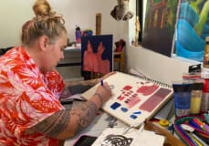 Hokunui Clover, alias Pererau'iti, artiste polynésienne