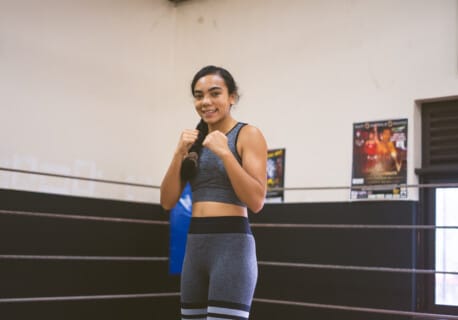 Temeiana Izal Championne de boxe Femmes de Polynésie Crédit : Cartouche Louise-Michèle