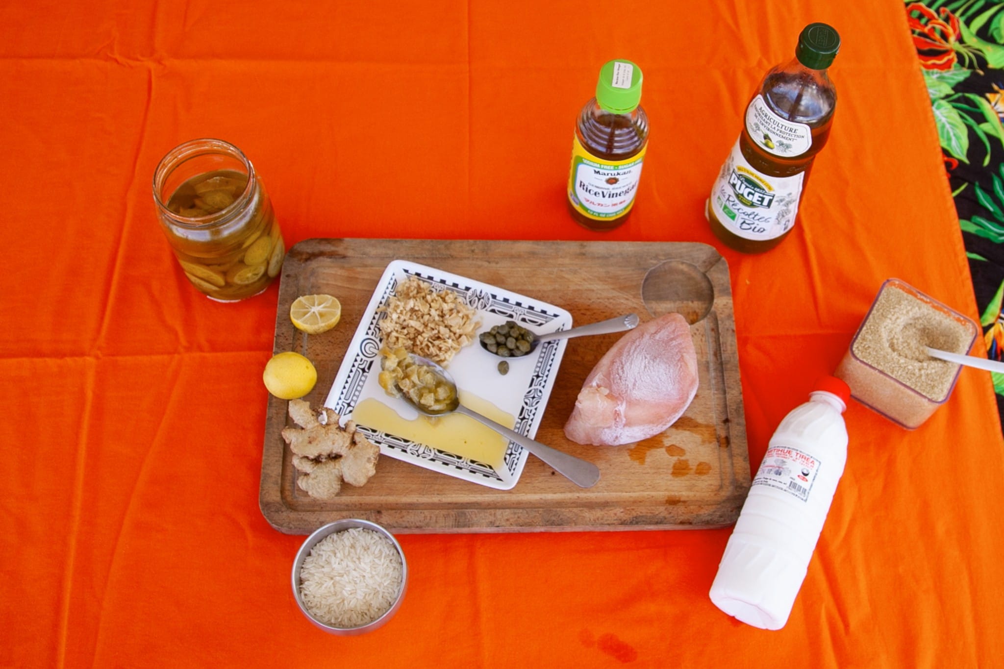 Poisson cru gingembre-citron