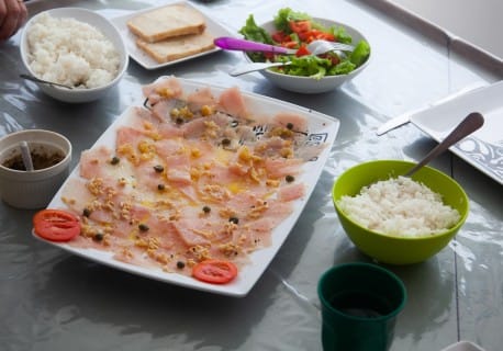 Poisson cru gingembre-citron