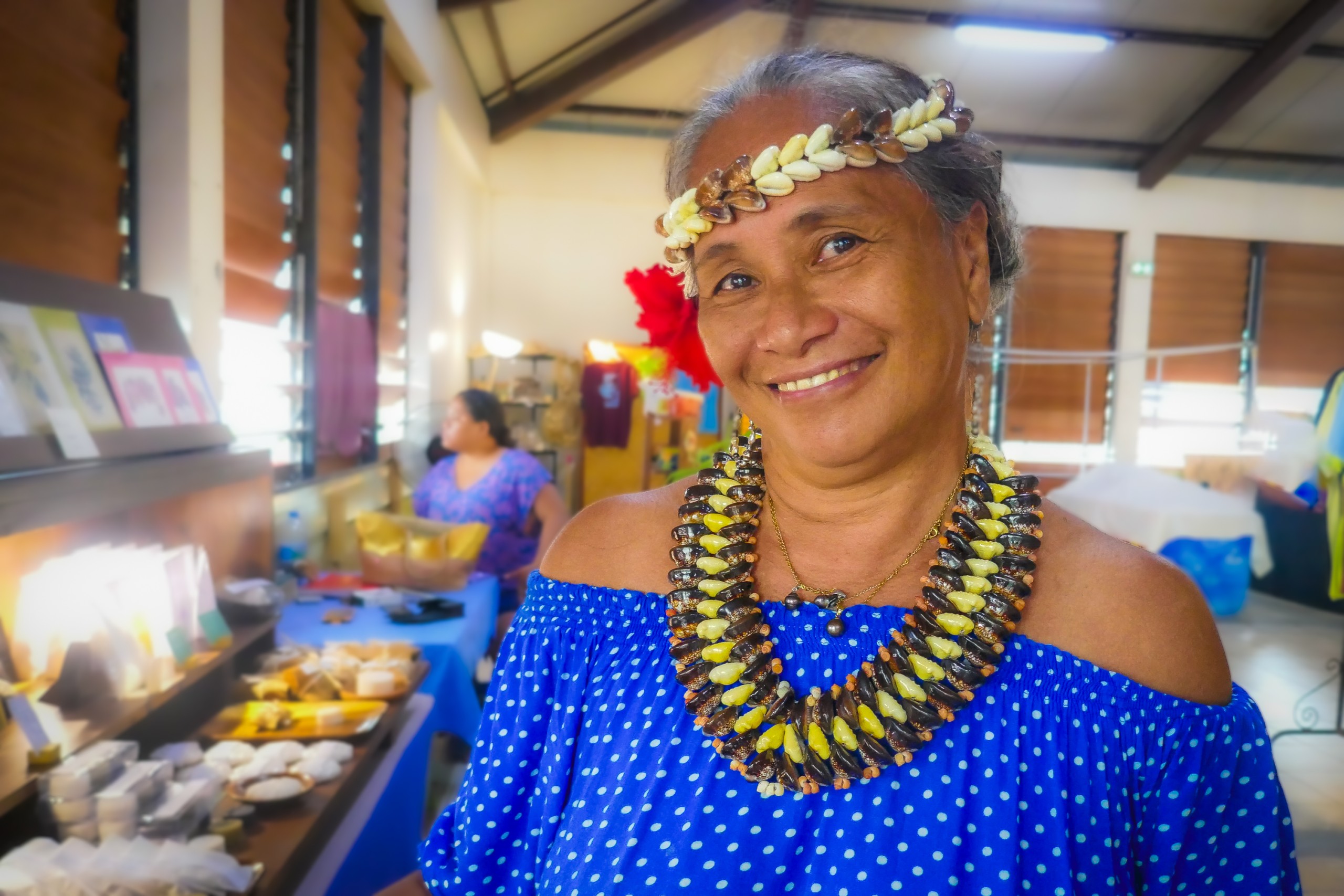 Valentine Cheng Artisane Raiatea Femmes de Polynesie Credit : Gaelle Poyade