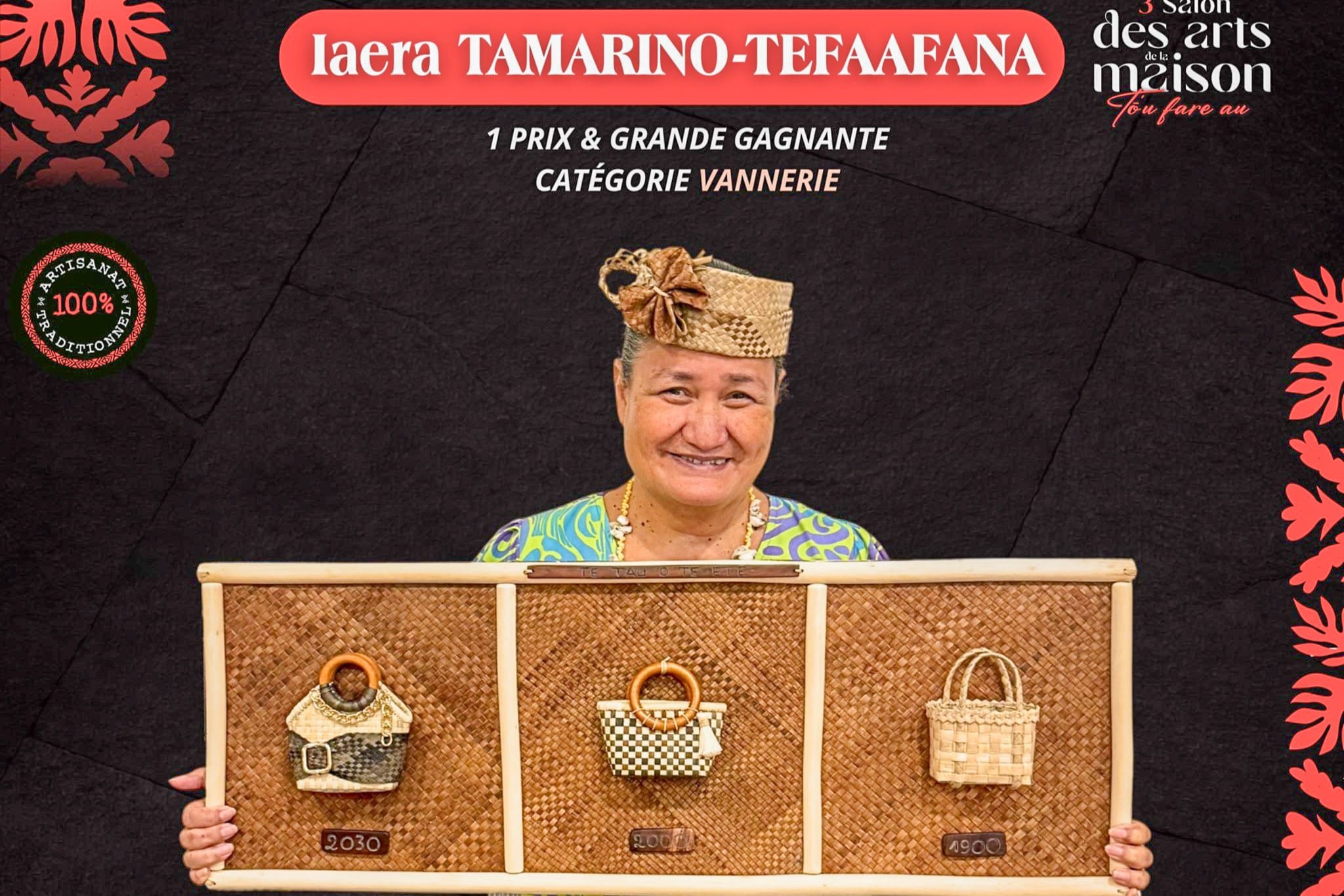 L'artisane Iaera Tamarino de Rimatara