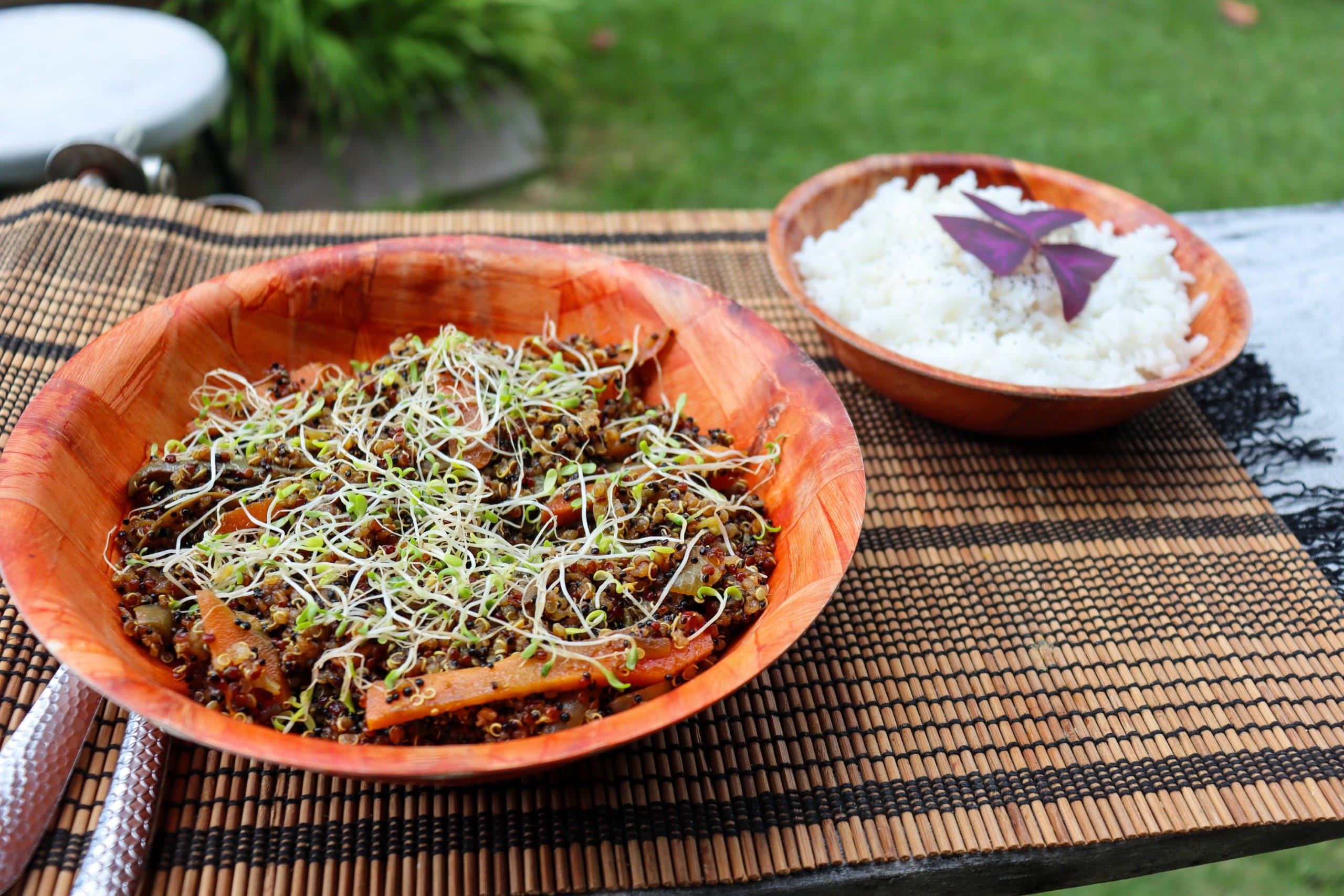 Ingrédients pour la recette de quinoa à l'indienne