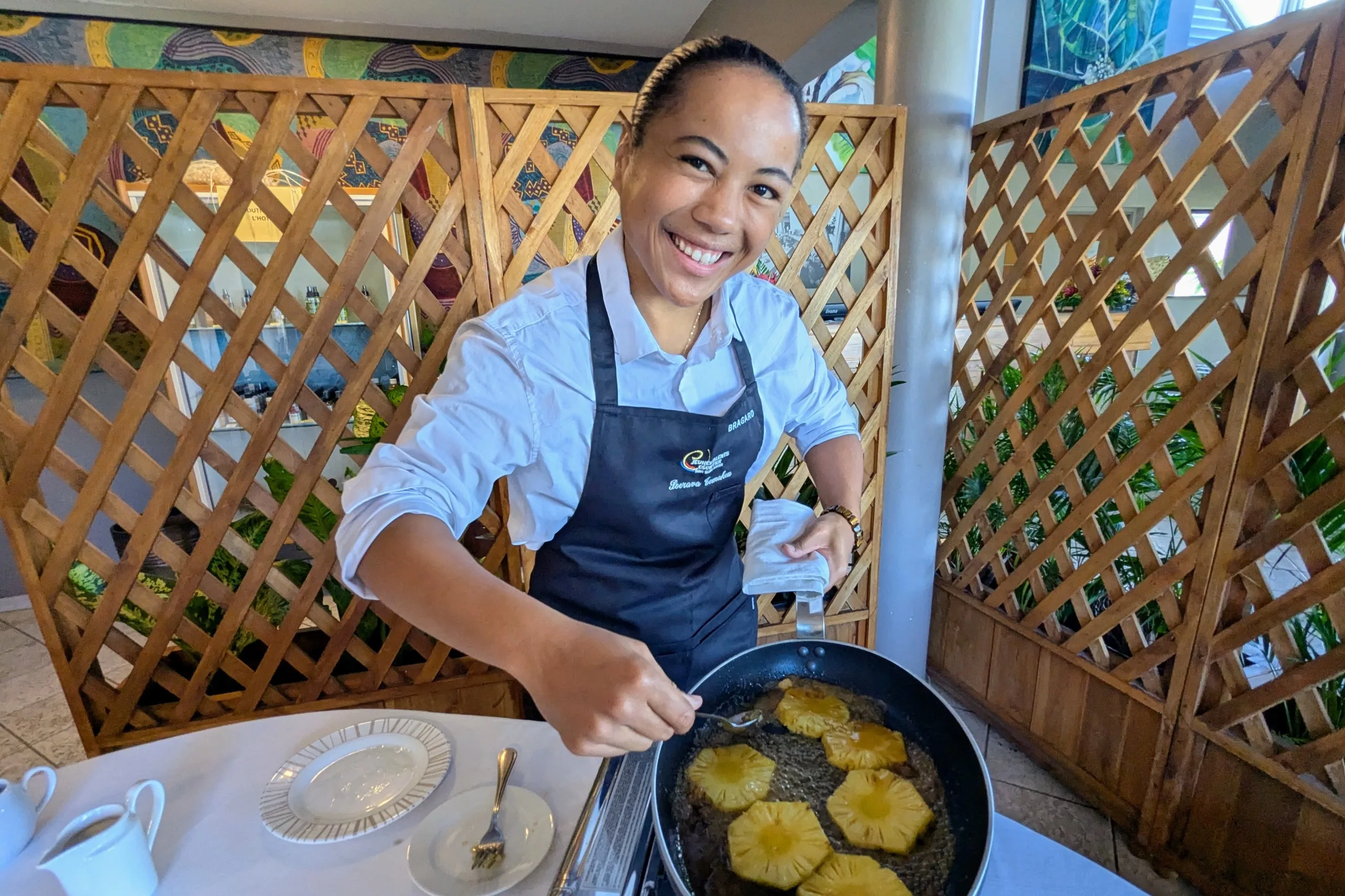 Poerava Temakeu concours Escoffier, cheffe au fenua
