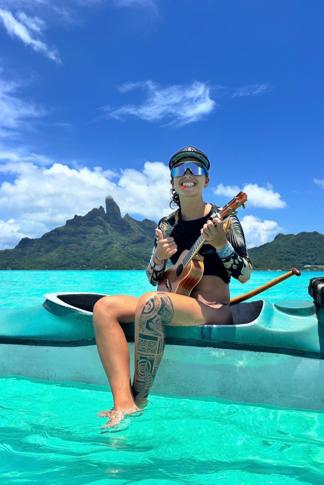 Caroline Combes, alias KamaCaro à Bora Bora